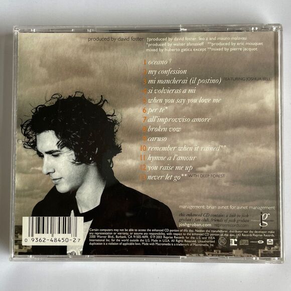 Josh Groban Closer CD Compact Disc Used But Excellent Condition Ambient Classica - Picture 4 of 4